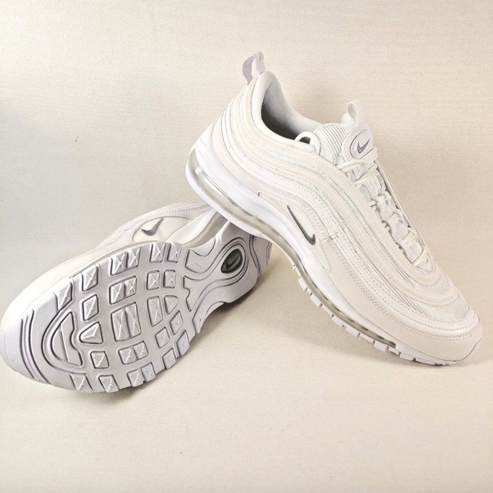 Nike Air Max 97 Triple White Sneakers - Picture 1 of 8